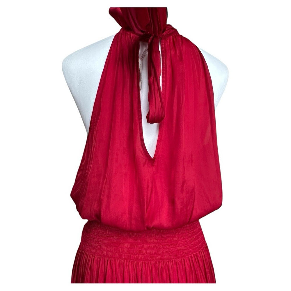 Ramy Brook Ruby Elegant Flowy Red Halter Neck Dre… - image 3